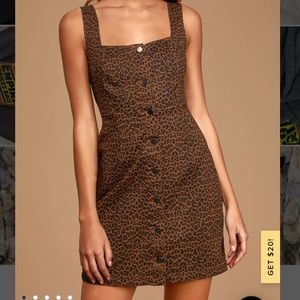 Lulus leopard print dress